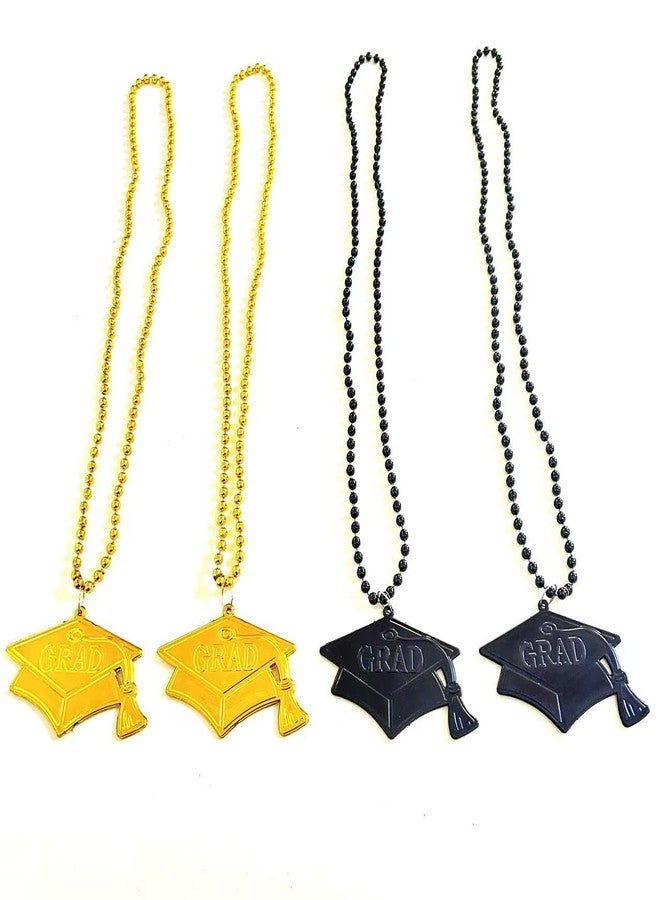 GZYSSL 30 Pcs Graduation Cap Gold Black Party Pendant Beads Necklace Graduation Cap Shape Beads Necklaces Party Favor Gifts Supplies - Image 4